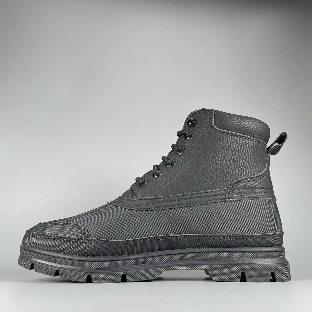 G.H. Bass Men’s Size 9 M Black Leather Waterproof Duck Boots Casual Shoe Lace Up